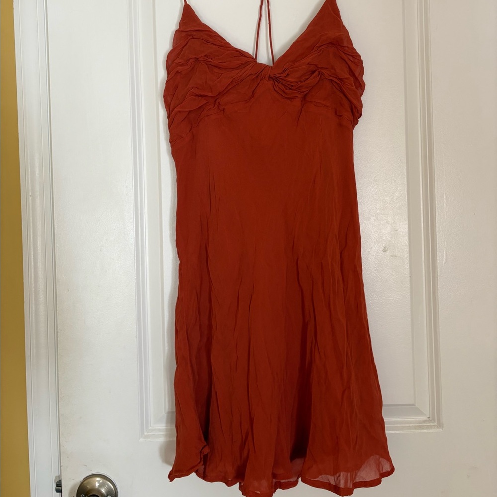Anthropologie Rust Orange Dress